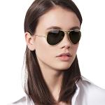 Ray-Ban Gold Aviator Sunglasses with Polarized Lens