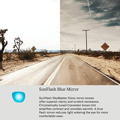 AO Blue Mirror Pilot Sunglasses