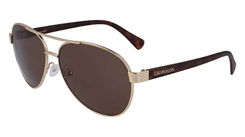 Calvin Klein CK19316S Aviator Sunglasses, Gold/Tortoise