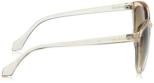 Calvin Klein Women's Cat-Eye Sunglasses, Beige Crystal