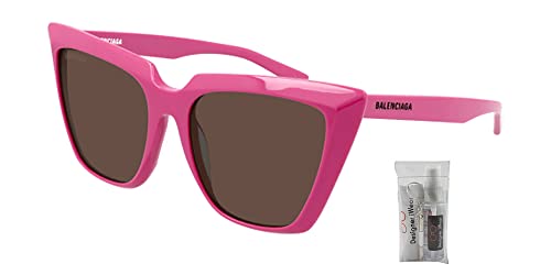 Balenciaga Fuchsia Cat Eye Sunglasses + Designer Care Kit Bundle