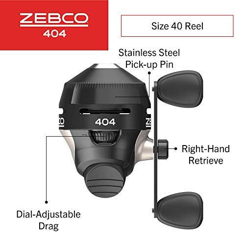 Zebco 404 Spincast Fishing Reel - Size 40, Right-Hand Retrieve