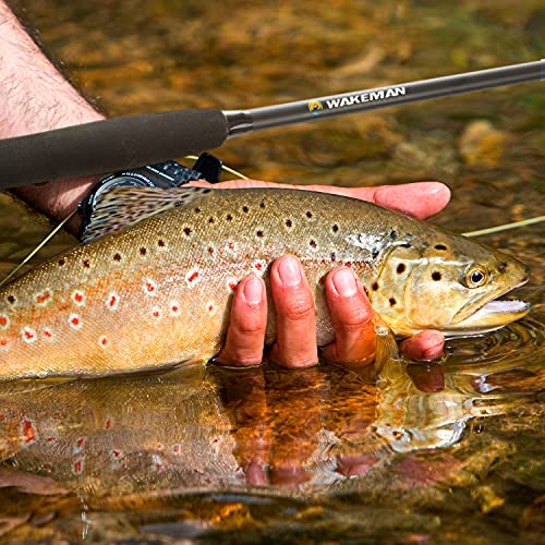 Wakeman Outdoors Fly Fishing Combo - Charter Gear (Black)