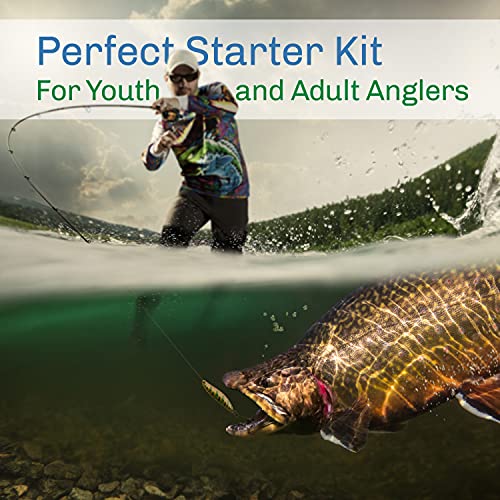 Wakeman Outdoors Fly Fishing Combo - Charter Gear (Black)