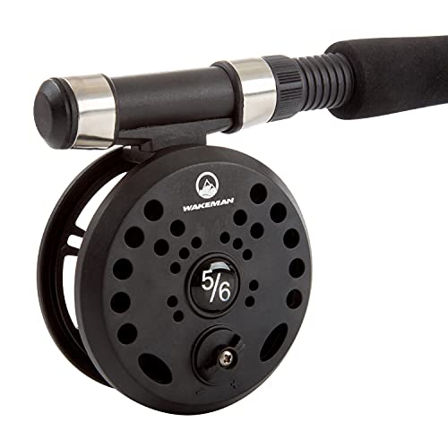 Wakeman Outdoors Fly Fishing Combo - Charter Gear (Black)