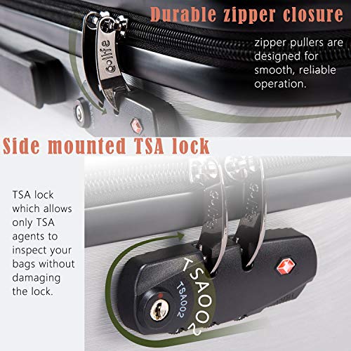 Coolife Suitcase Set: TSA Lock Spinner Carry-On