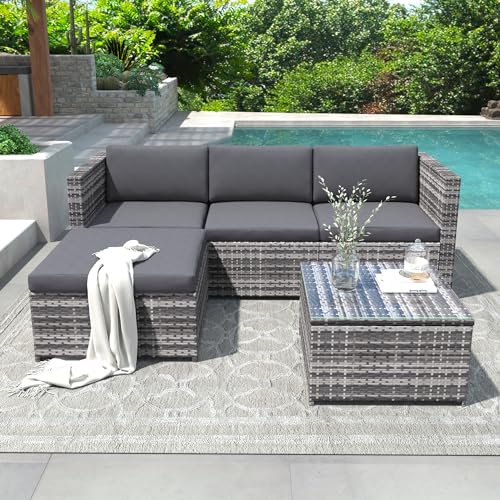 BTM Garden Corner Sofa Set with Coffee Table