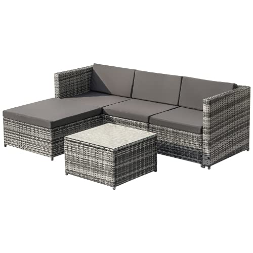 BTM Garden Corner Sofa Set with Coffee Table