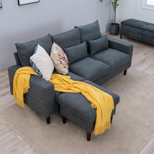 Panana 3 Seater Sofa Couch with Footstool, Various Designs
