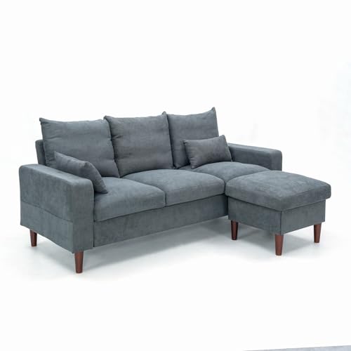 Panana 3 Seater Sofa Couch with Footstool, Various Designs