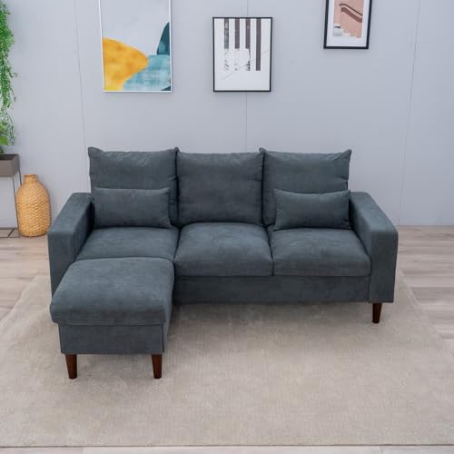 Panana 3 Seater Sofa Couch with Footstool, Various Designs