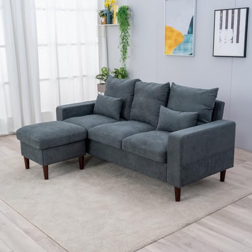 Panana 3 Seater Sofa Couch with Footstool, Various Designs