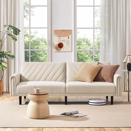 Yaheetech Convertible Sofa Bed with Large Side Pockets