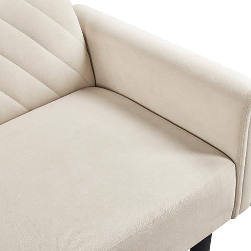 Yaheetech Convertible Sofa Bed with Large Side Pockets