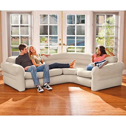 Intex Inflatable Corner Sectional Sofa Couch - Beige