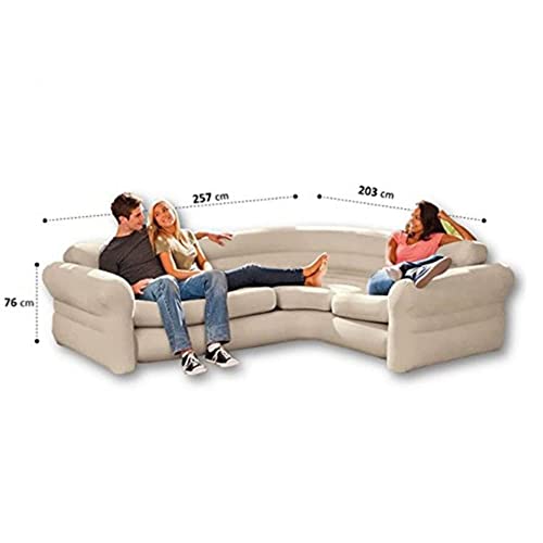 Intex Inflatable Corner Sectional Sofa Couch - Beige