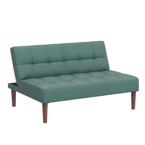 INMOZATA Green Linen 2 Seater Sofa Bed Settee
