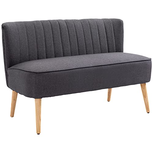 Modern Dark Grey 2 Seater Sofa Couch