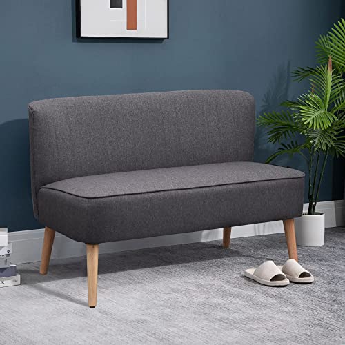 Modern Dark Grey 2 Seater Sofa Couch