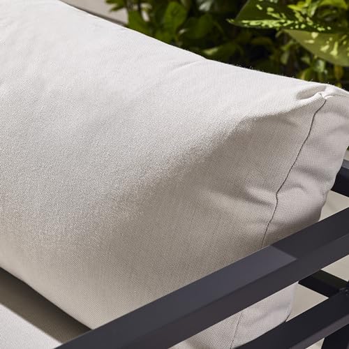 Modern Montenegro Grey Metal 6 Seat Outdoor Sofa