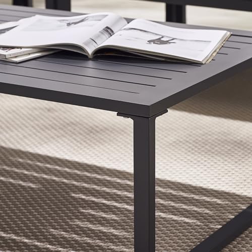 Modern Montenegro Grey Metal 6 Seat Outdoor Sofa