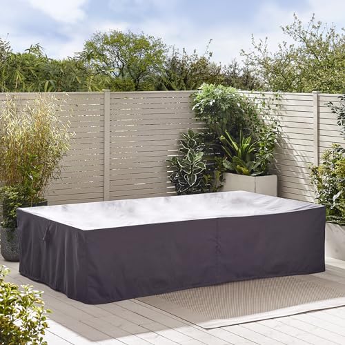 Modern Montenegro Grey Metal 6 Seat Outdoor Sofa