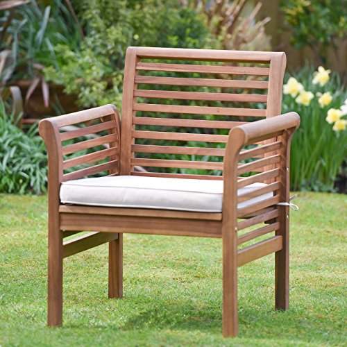 Hardwood Garden Sofa Armchair with Cushion Set