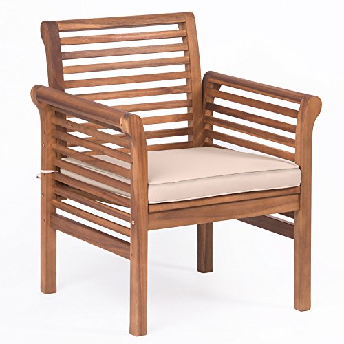 Hardwood Garden Sofa Armchair with Cushion Set