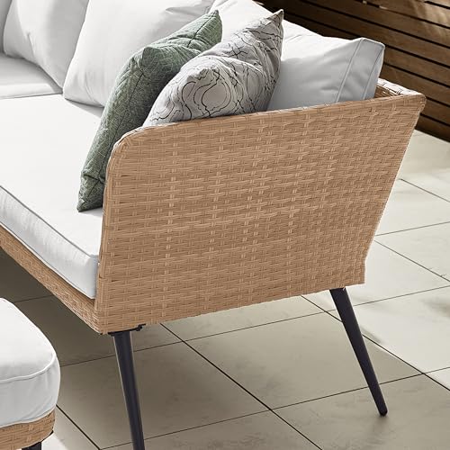 Seychelles Beige Outdoor Patio Sofa Set with Benches