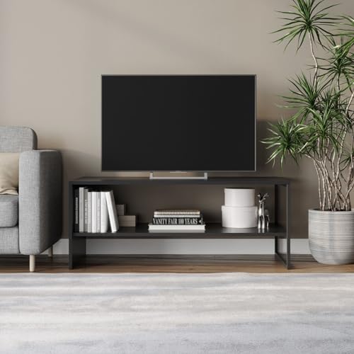 URBNLIVING Wooden Coffee Table with Steel Frame and Shelf