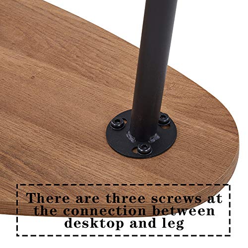 Modern Triangle Coffee Table Set with Black Metal Legs