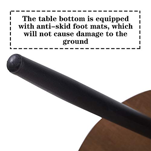 Modern Triangle Coffee Table Set with Black Metal Legs