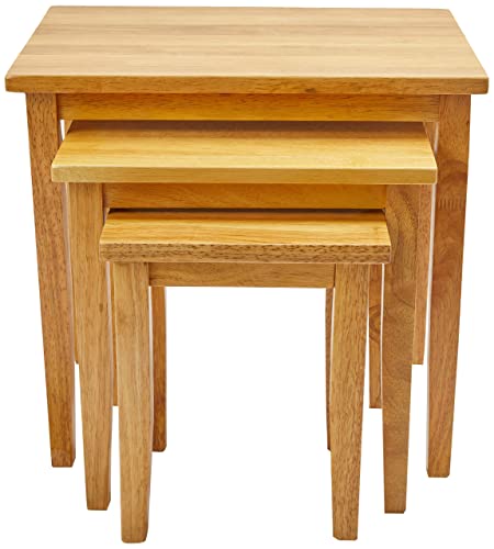 Julian Bowen Cleo Oak Nesting Tables, 46x48x33cm