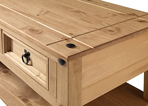 Mercers Furniture Corona Coffee Table with 2 Drawers & Shelf