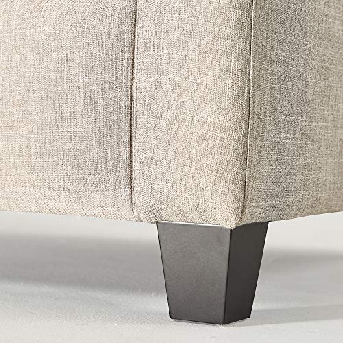 Zinus Josh Loveseat Sofa Couch - 2-seater Sofa 143x77x84 - Traditional design with Rounded Arms - Beige