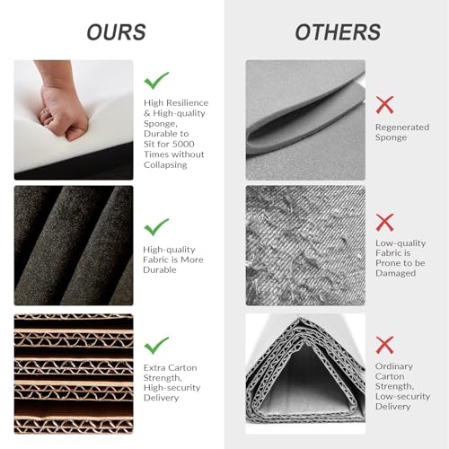 FABRICATION HAUS Velvet 2 Seater Sofa Upholstered Loveseat Couch with Metal Legs Armless Backrest for Living Room Bedroom Lounge, Black