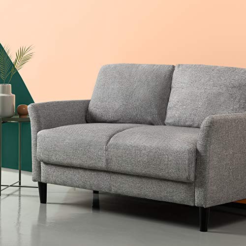 Zinus Jackie Sofa Couch - 2-Seater Sofa 136x79x88 cm - Contemporary design Sofa - Grey