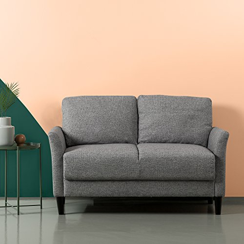 Zinus Jackie Sofa Couch - 2-Seater Sofa 136x79x88 cm - Contemporary design Sofa - Grey