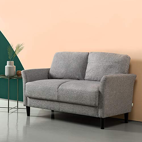 Zinus Jackie Sofa Couch - 2-Seater Sofa 136x79x88 cm - Contemporary design Sofa - Grey