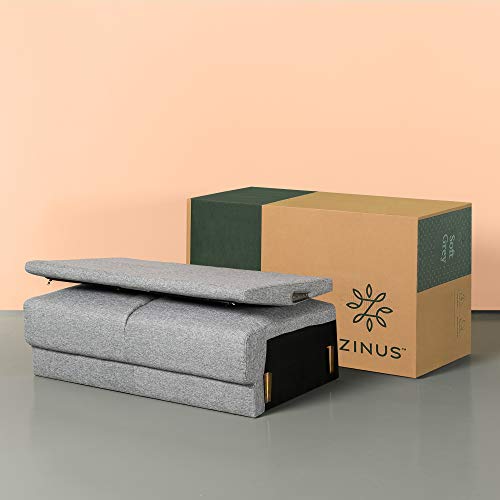 Zinus Jackie Sofa Couch - 2-Seater Sofa 136x79x88 cm - Contemporary design Sofa - Grey