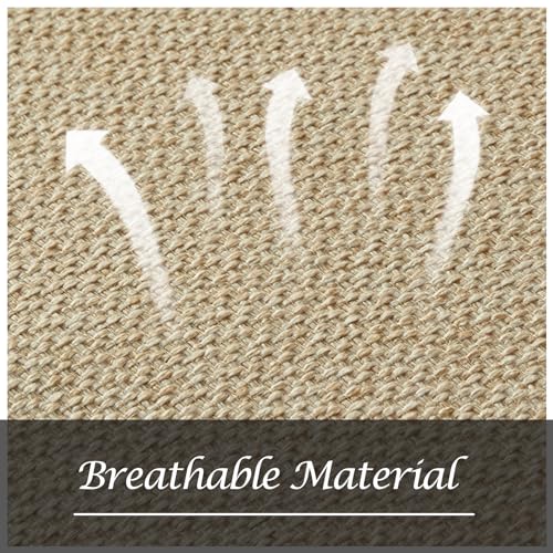 Maxfurhawa Convertible Sectional Sofa, L Shaped Couch with Reversible Chaise, 208cm Sofa Bed, Modern Linen Fabric Sectional Couches for Apartment, Dorm, Bonus Room (Linen - Beige)