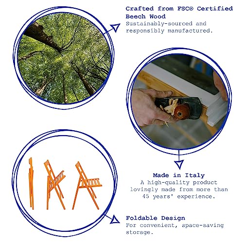 Harbour Housewares Beech Wood Folding Chair - Natural