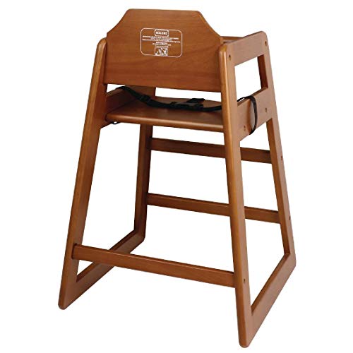 Bolero Wooden Highchair Dark Brown Wood Finish for Dining and CafпїЅ 750X510X510Mm