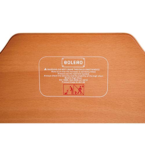 Bolero Wooden Highchair Dark Brown Wood Finish for Dining and CafпїЅ 750X510X510Mm