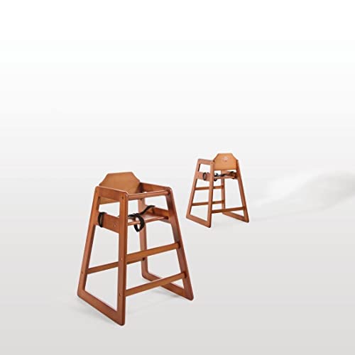 Bolero Wooden Highchair Dark Brown Wood Finish for Dining and CafпїЅ 750X510X510Mm