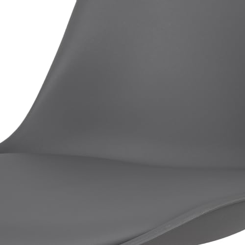 WOLTU Dining Chair Kitchen Chair Faux Leather and Solid Wood for Living Room/Home/Office, Lounge Chair Modern, Accent Chair with Backrest Grey BH29gr-1