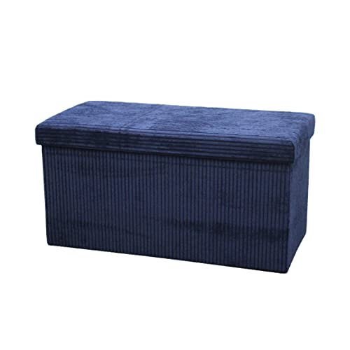 Large Ottoman Foldaway Storage Blanket Toy Box Bench Corduroy Pouffe Footstool Ottoman