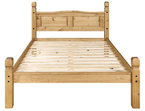 Corona Bed Frame Double 4'6" Low Foot End Solid Pine Bedroom