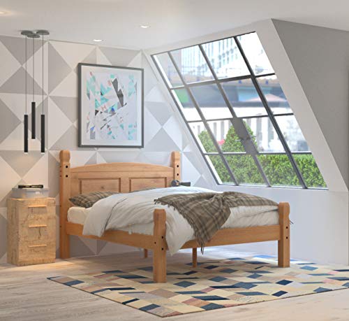Corona Bed Frame Double 4'6" Low Foot End Solid Pine Bedroom