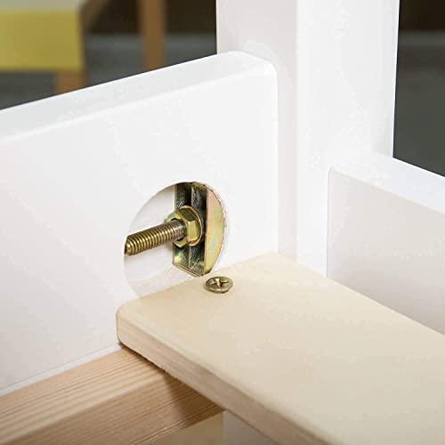 Home Treats 3ft Single Bed In White Solid Pine Wooden Frame Perfect For Adults Kids Teenagers Fitted Slats Strong Support Legs With Smooth Finish (Single)